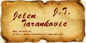 Jelen Taranković vizit kartica